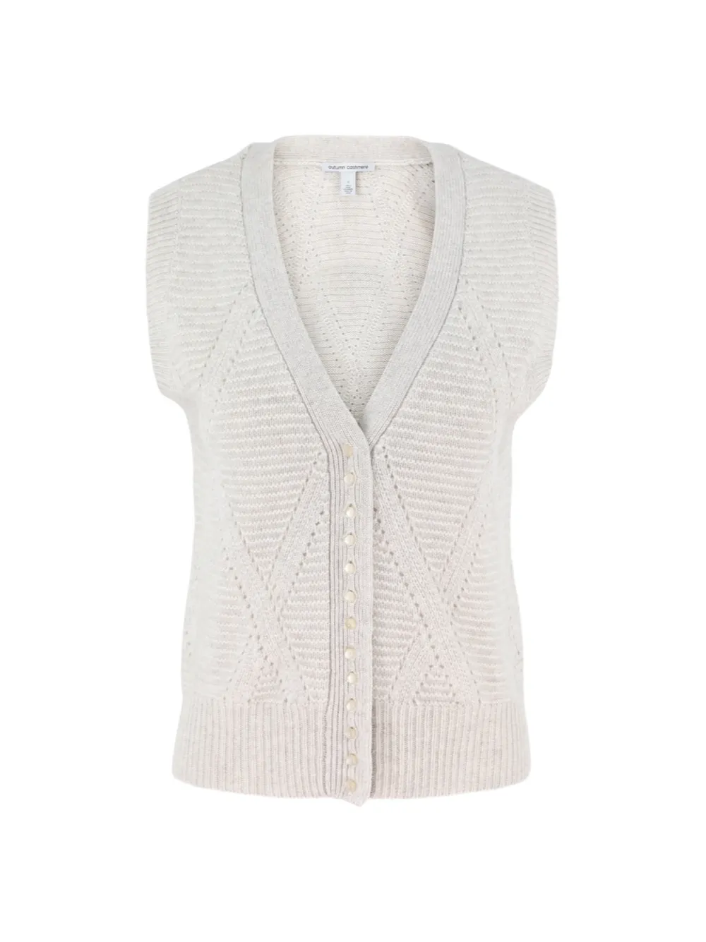 Autumn Cashmere Diamond Stitch Sweater Vest (More Colors)
