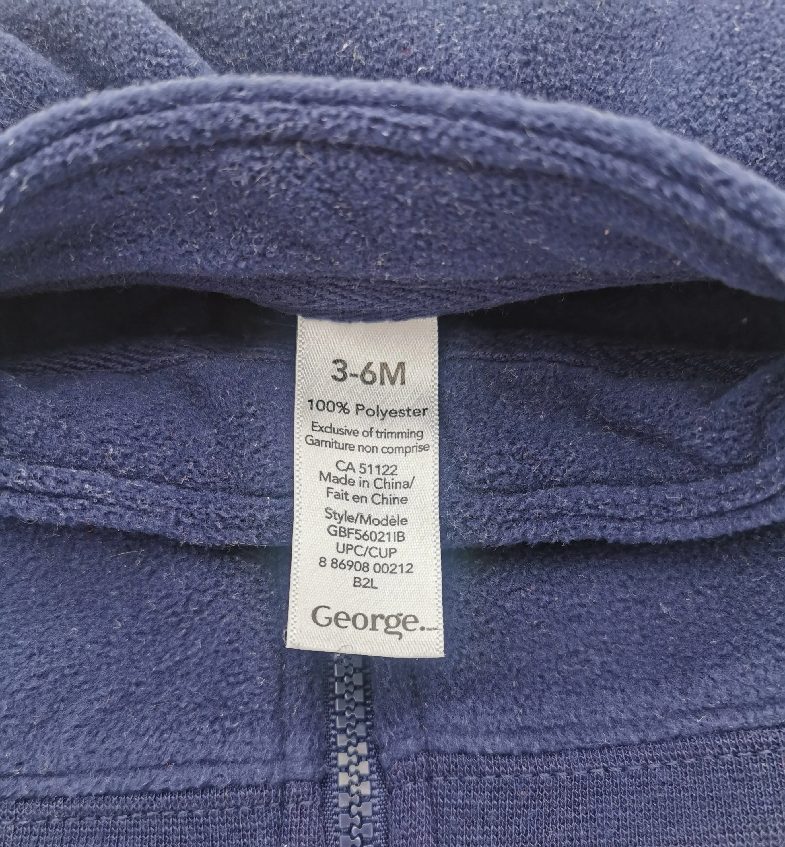BABY BOY SIZE 3/6 MONTHS - GEORGE, 3 Piece Matching Fall Outfit, Fleece EUC B7