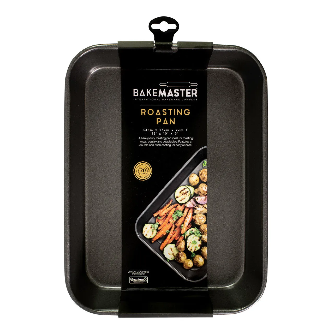 Bakemaster Medium Deep Roasting Pan 34 x 26 x 7cm