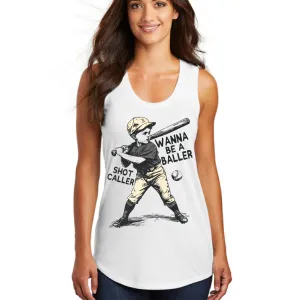 Baller Shot Caller Baseball Tank/ Baseball Mom Tank Top