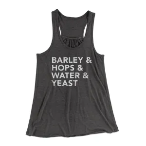 Barley & Hops & Water & Yeast Women's Flowey Tank Top