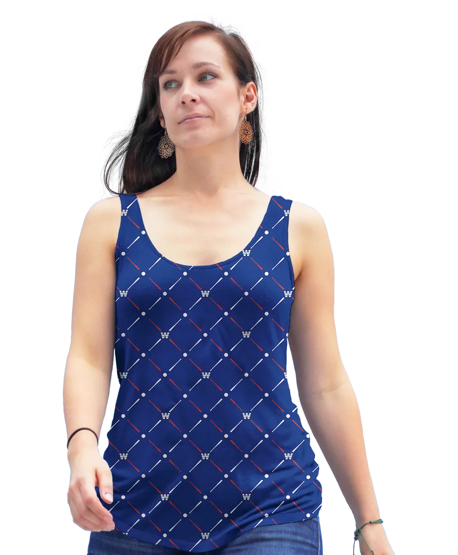 Bats, Balls, & The W Racerback Tank Top