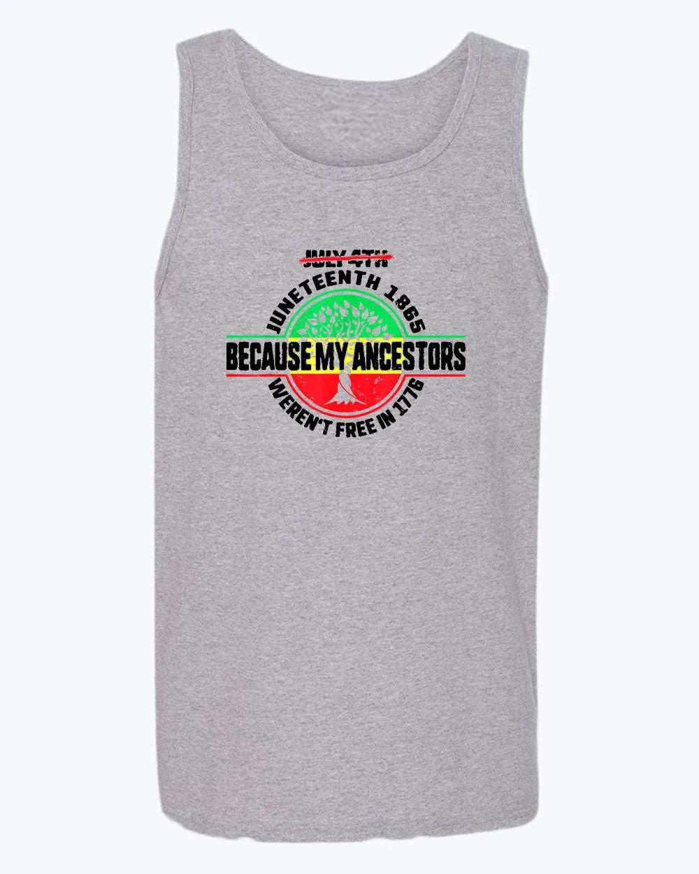 Because my ancestors weren't free in 1776 tank top