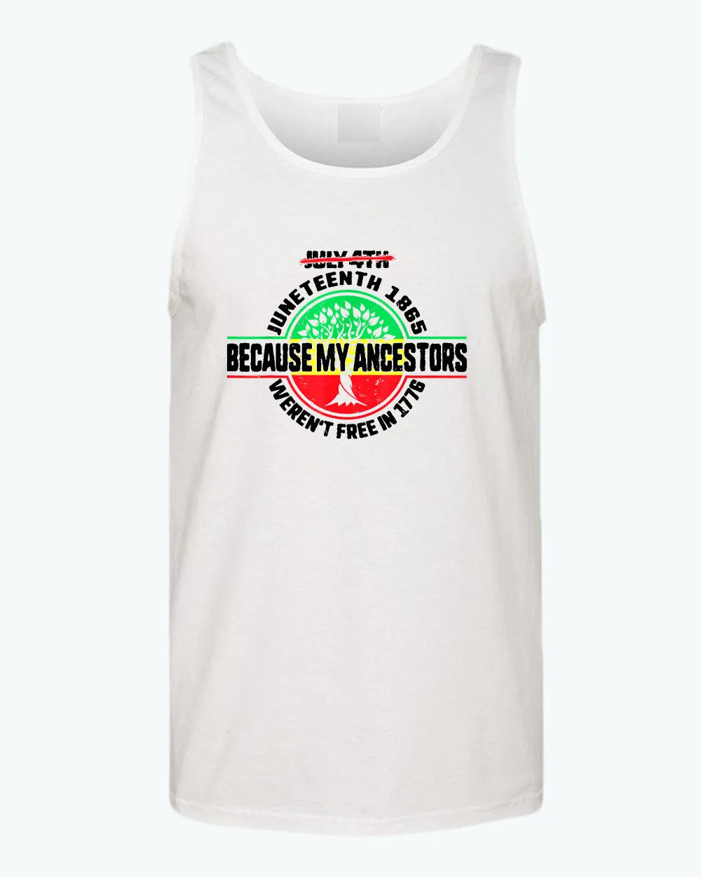 Because my ancestors weren't free in 1776 tank top