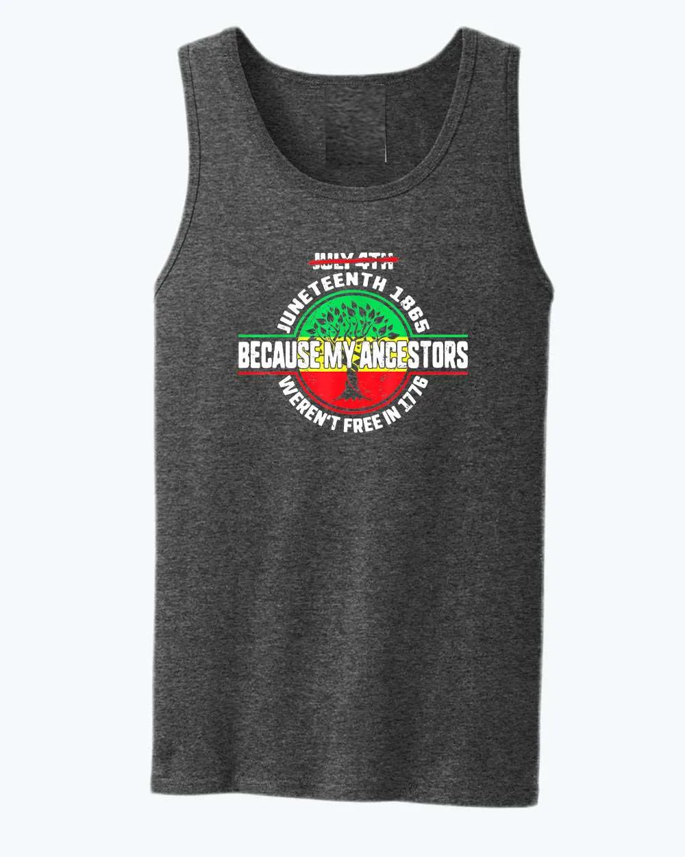 Because my ancestors weren't free in 1776 tank top