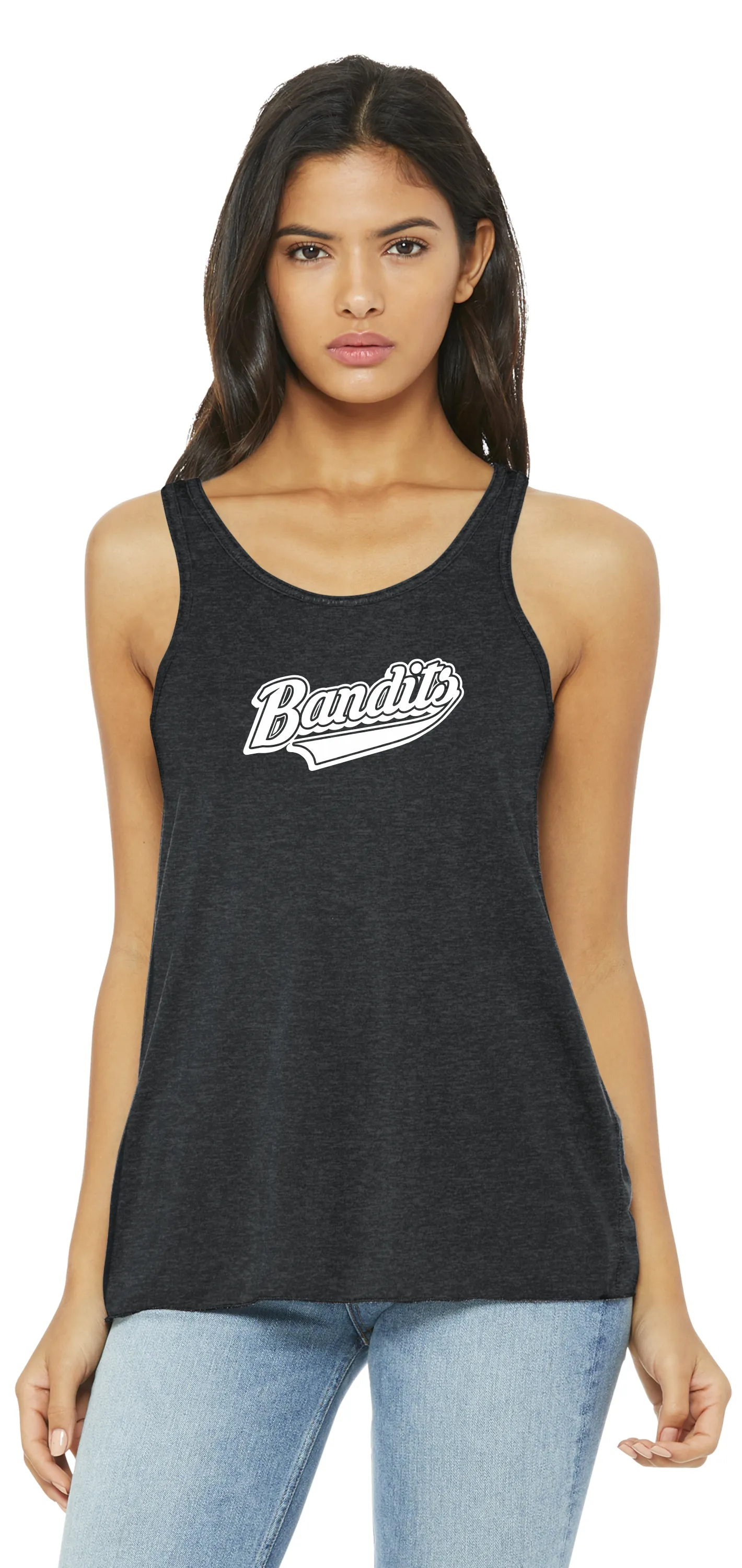 BELLA CANVAS ® Women’s Flowy Racerback Tank - Script Logo
