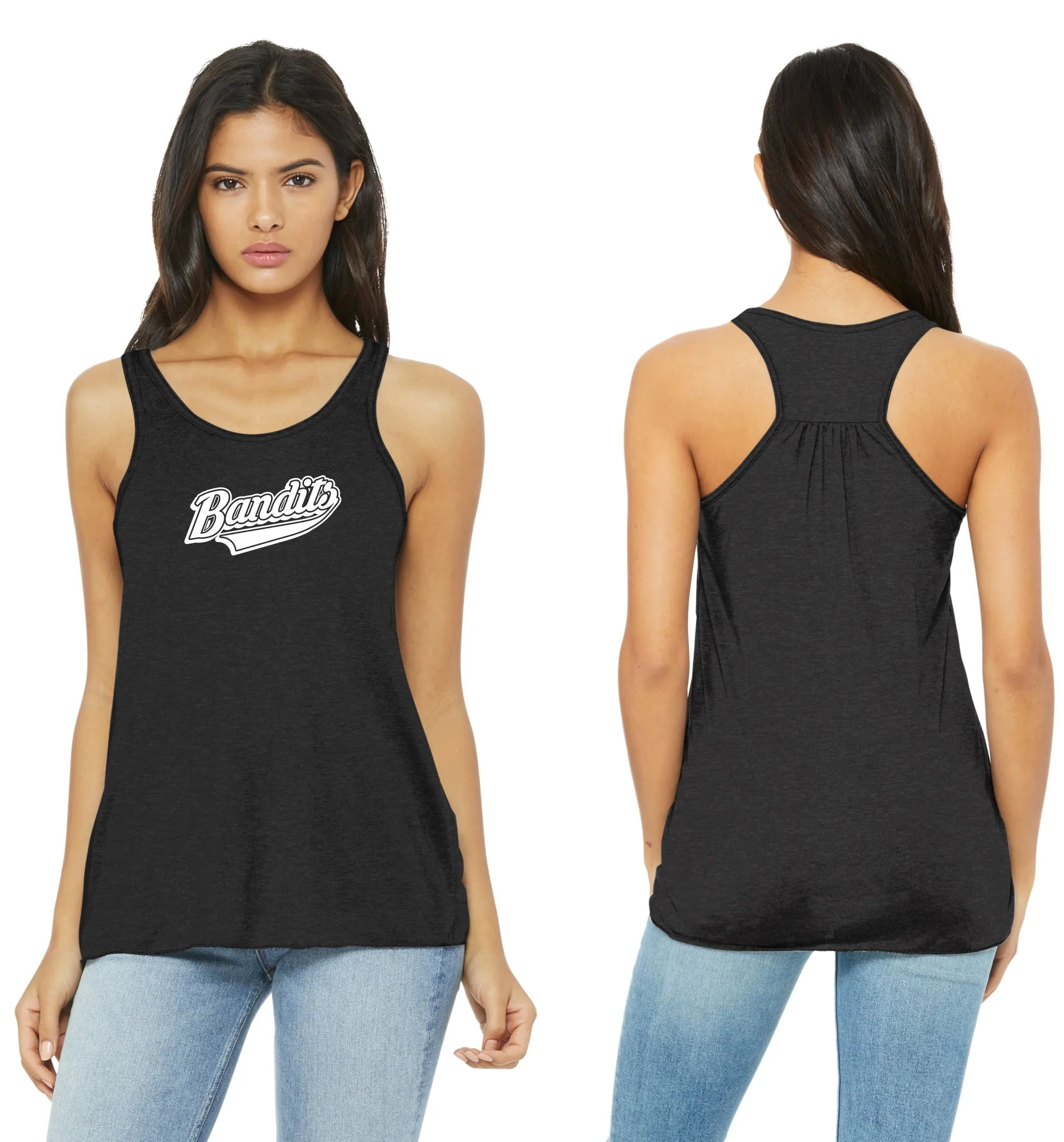 BELLA CANVAS ® Women’s Flowy Racerback Tank - Script Logo