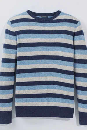Bishop Stripe Cashmere Crewneck