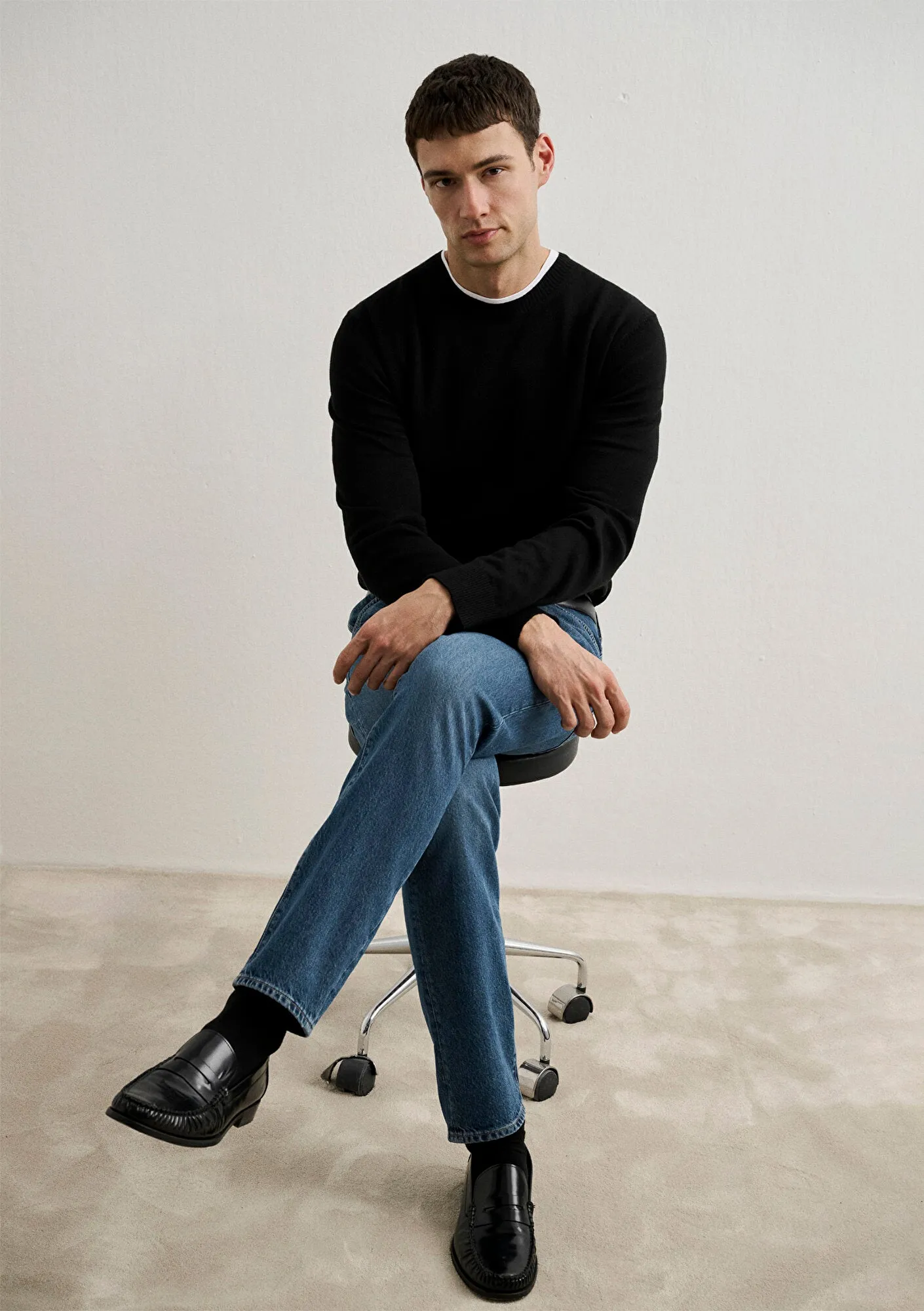 Black Cashmere Blend Sweater