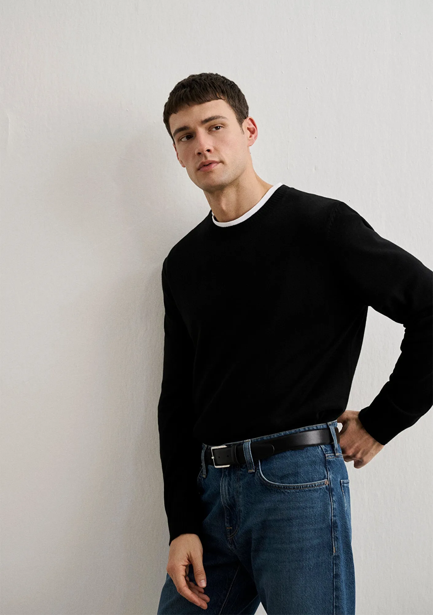 Black Cashmere Blend Sweater