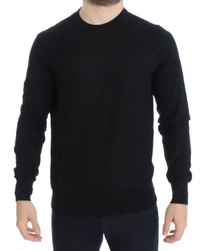 Black Cashmere Crew-neck Sweater Pullover