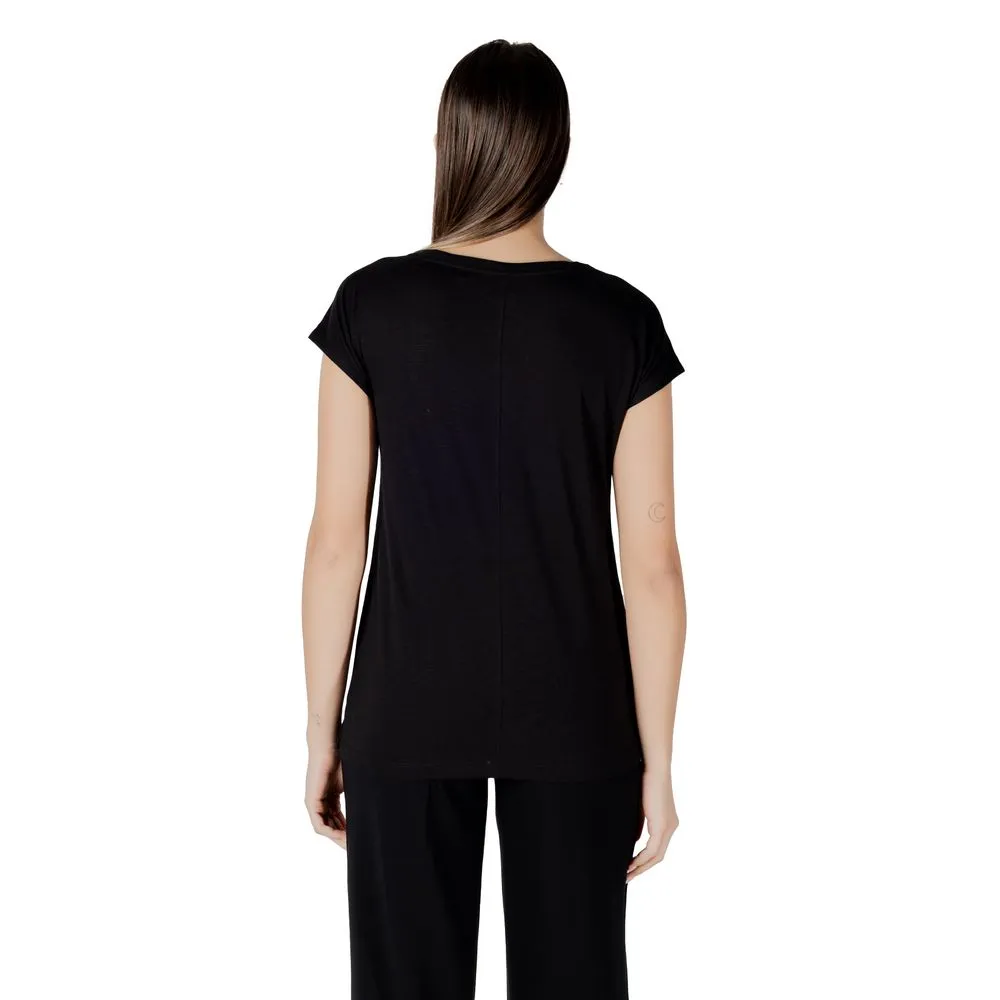 Black Cotton Tops & T-Shirt
