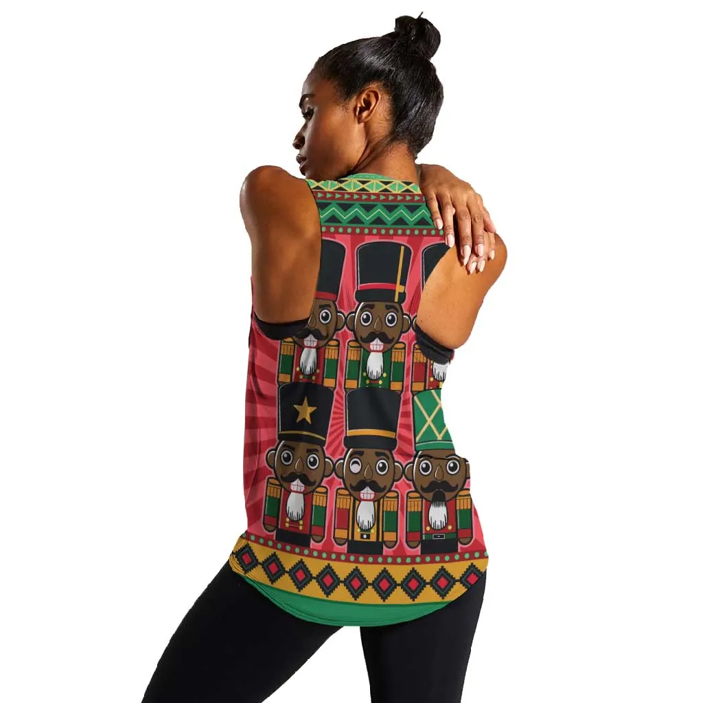 Black Nutcrackers Women Racerback Tank Afro Christmas DT03