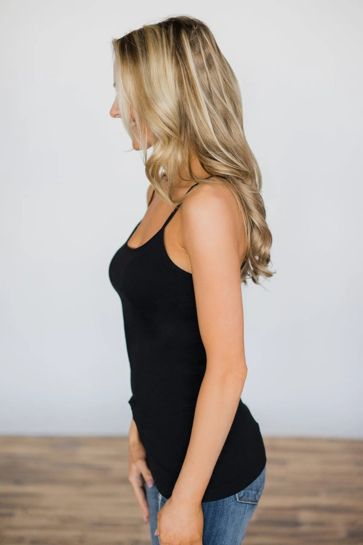 Black Seamless Layering Tank