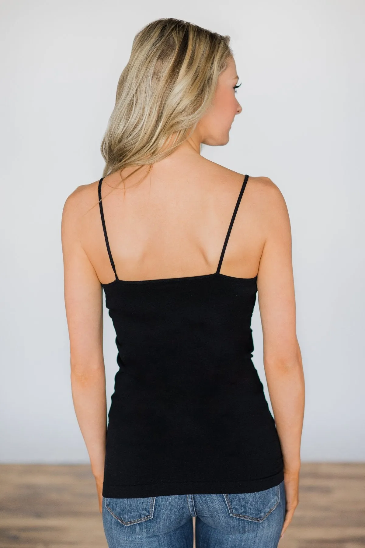 Black Seamless Layering Tank