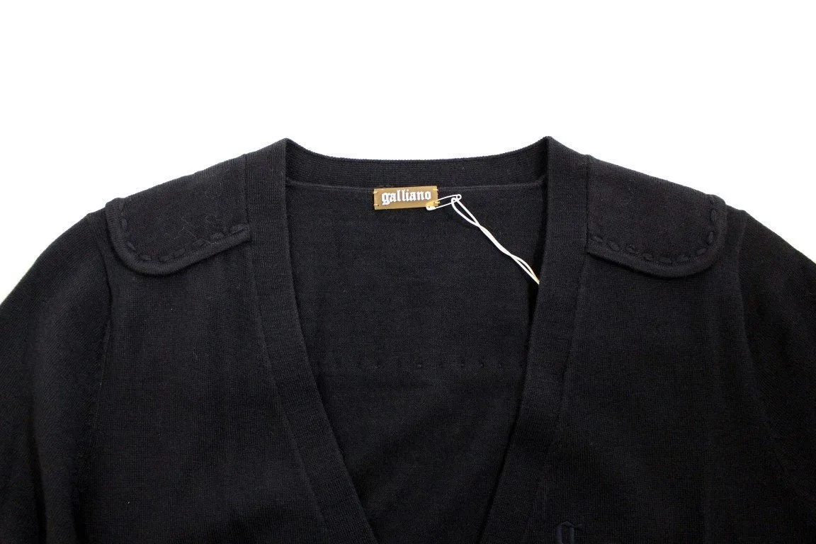 Blue wool cardigan sweater