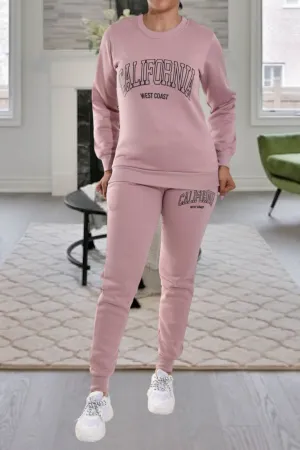 Blush California Fleece Tracksuit Set