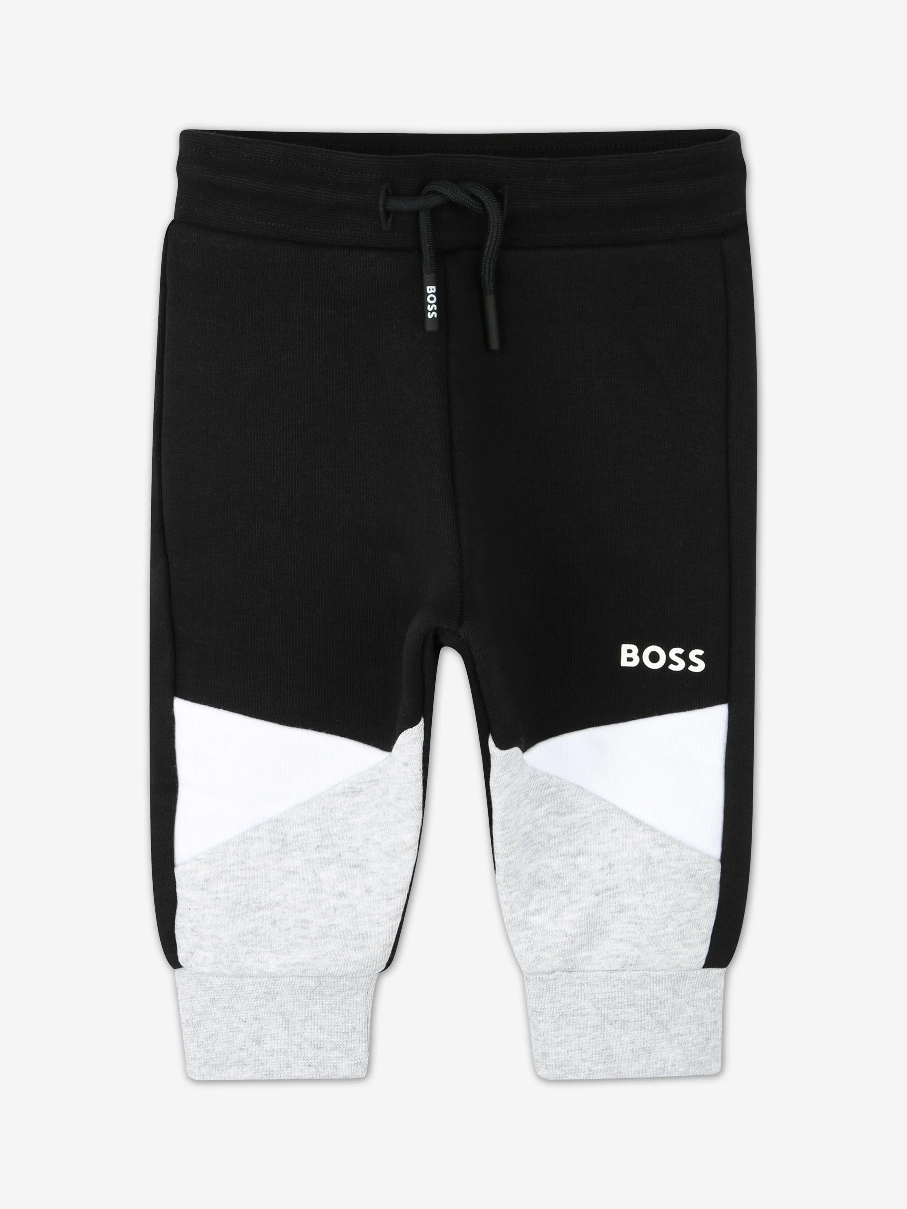 BOSS Baby Boys Colourblock Tracksuit in Black