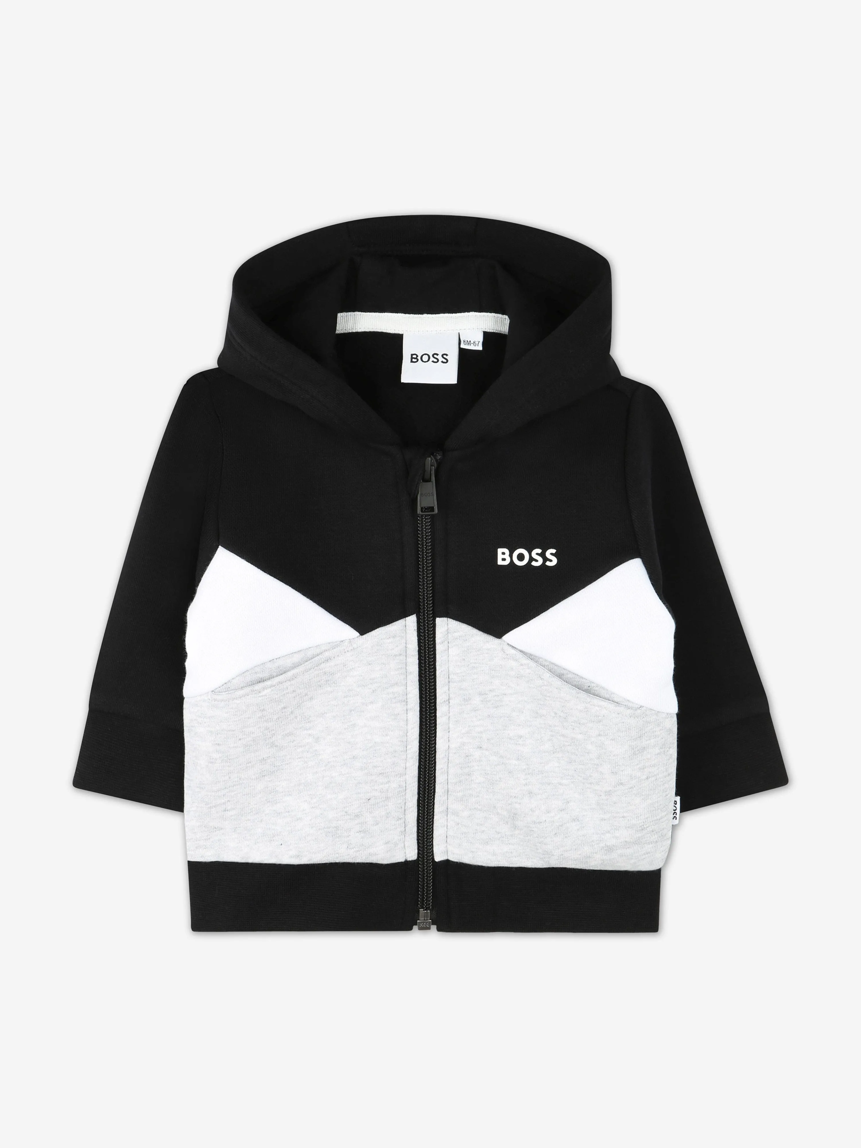 BOSS Baby Boys Colourblock Tracksuit in Black