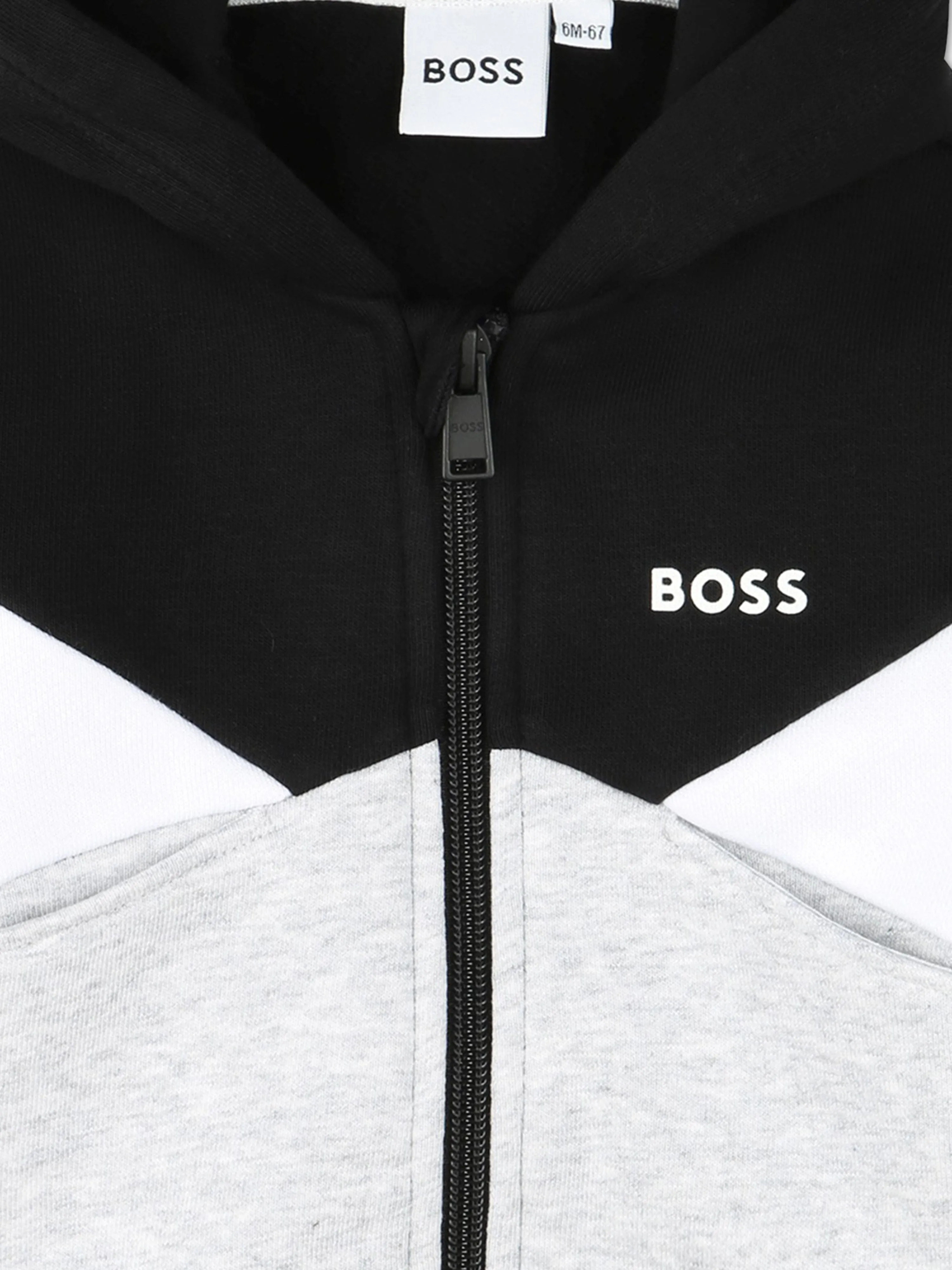 BOSS Baby Boys Colourblock Tracksuit in Black