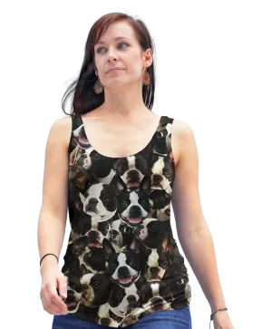 Bostons on Bostons on Bostons Racerback Tank Top