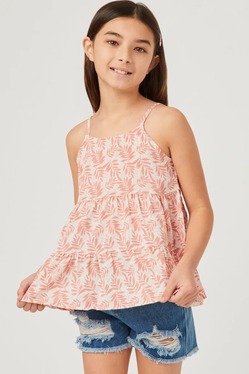 Botanical Print Tiered Tank