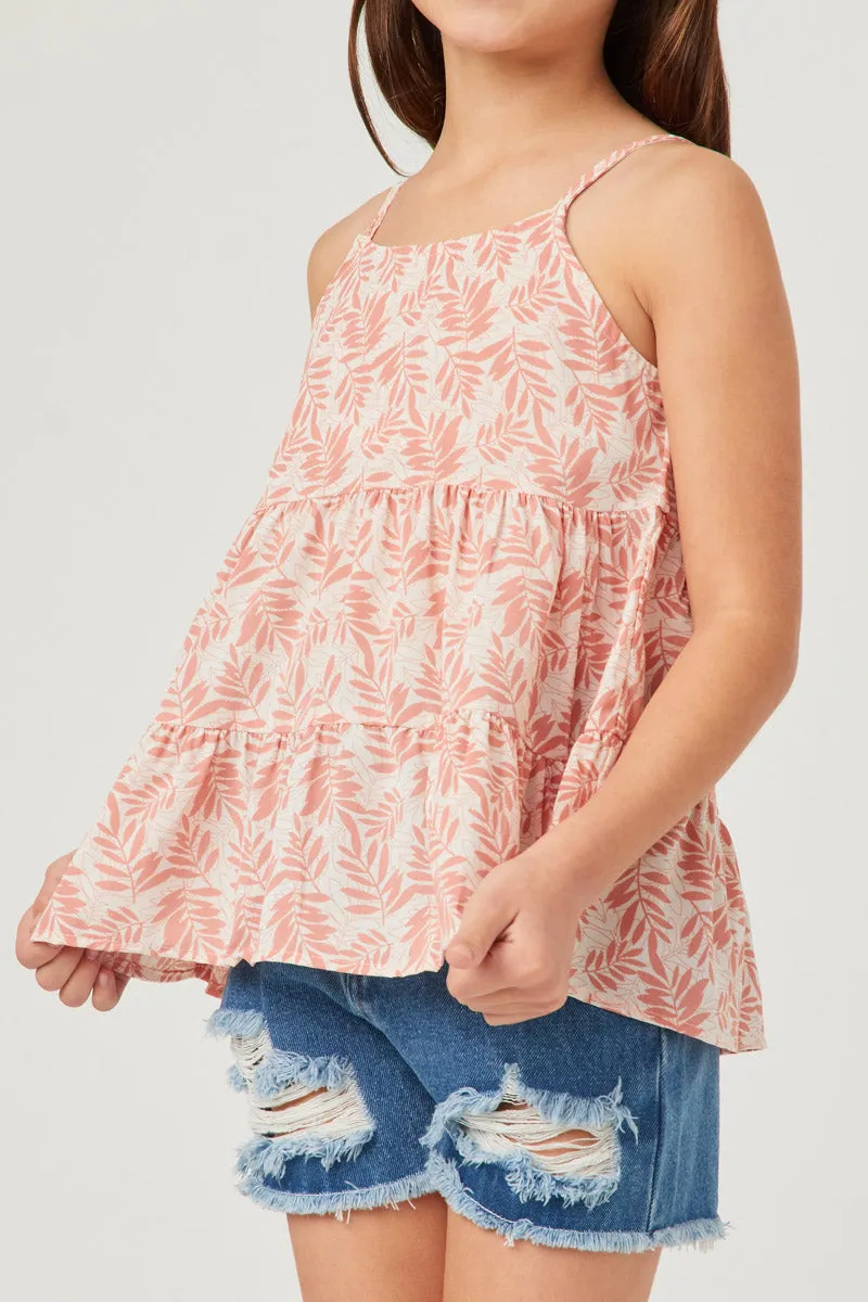 Botanical Print Tiered Tank