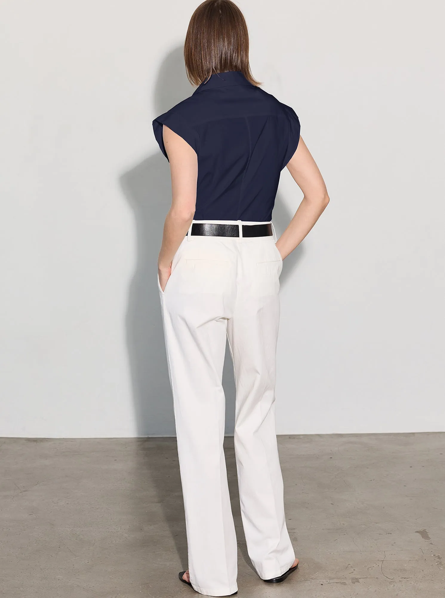 BRANDO Sleeveless Shirt Navy