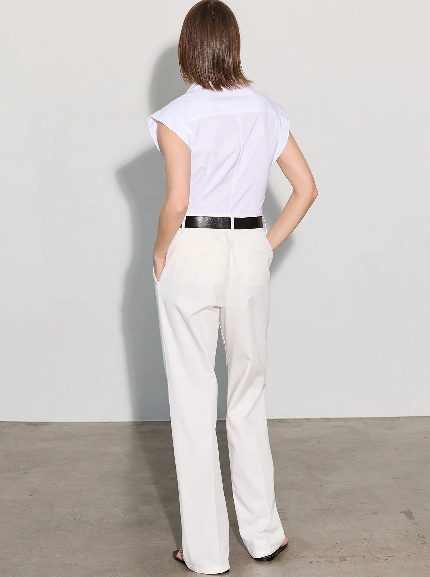 BRANDO Sleeveless Shirt White