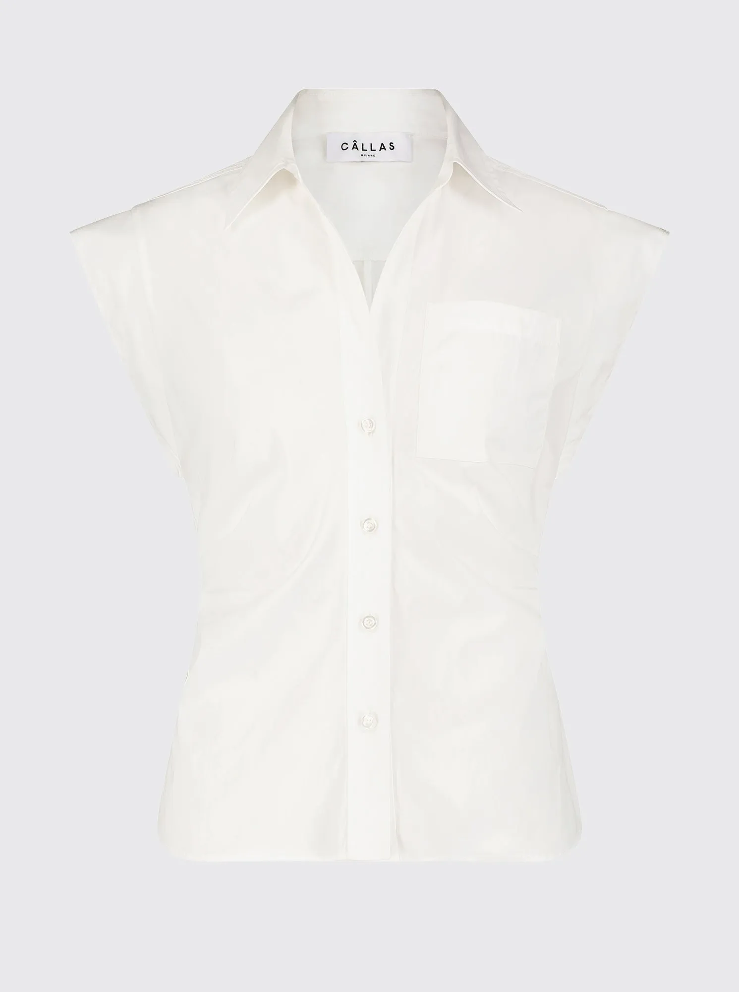 BRANDO Sleeveless Shirt White