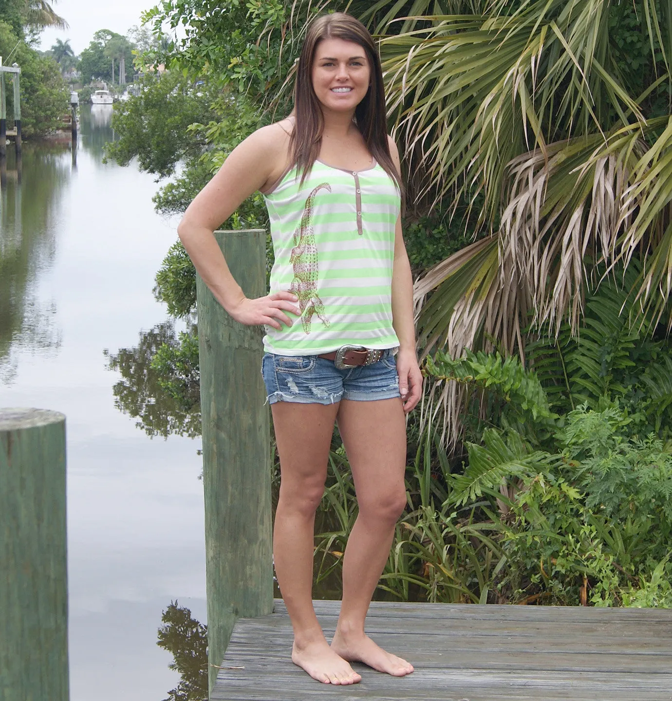 Breathe Easy Alligator Racerback Tank Top