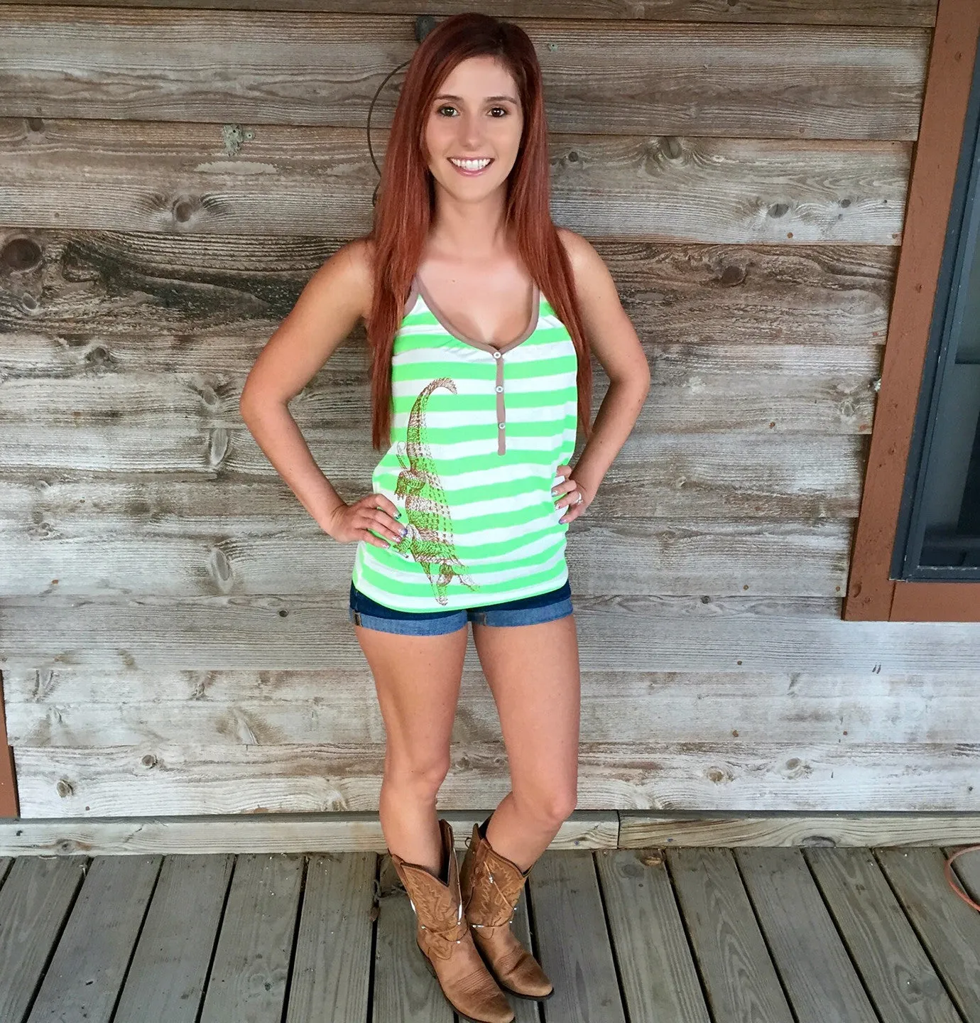 Breathe Easy Alligator Racerback Tank Top
