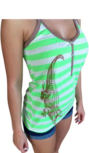 Breathe Easy Alligator Racerback Tank Top
