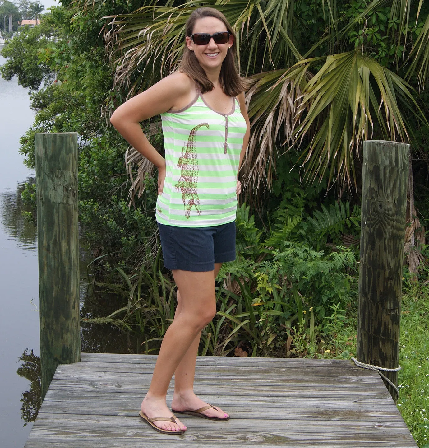 Breathe Easy Alligator Racerback Tank Top