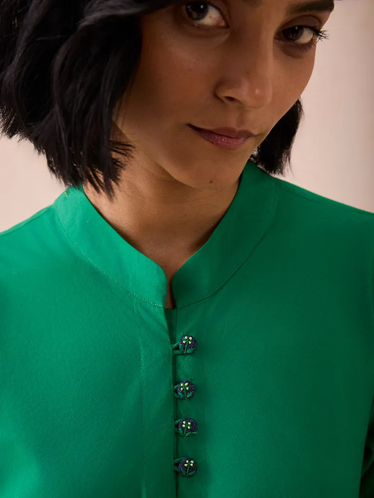 Bright Blessings Mandarin Collar Dress