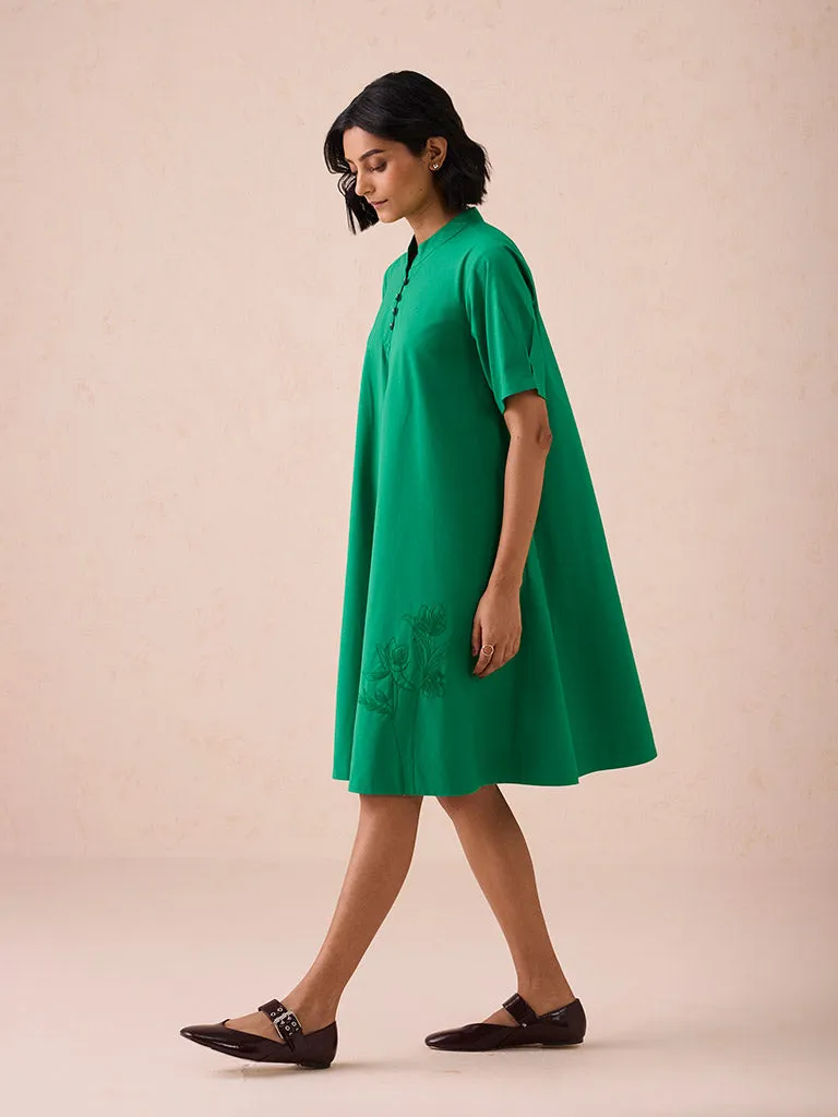 Bright Blessings Mandarin Collar Dress