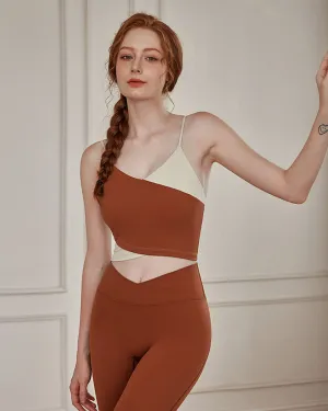 Brown Contrast Camis - Medium Support