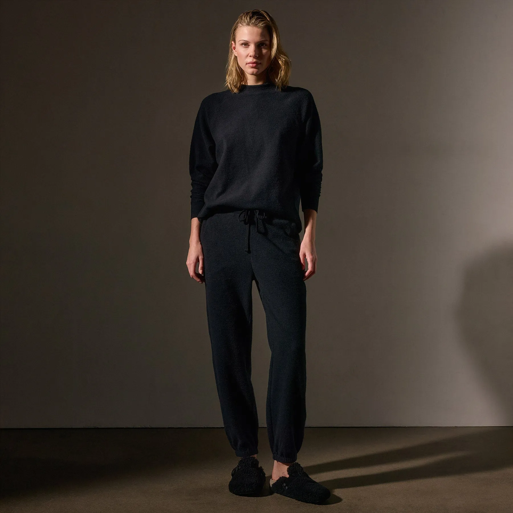 Brushed Thermal Sweat Pant - Black