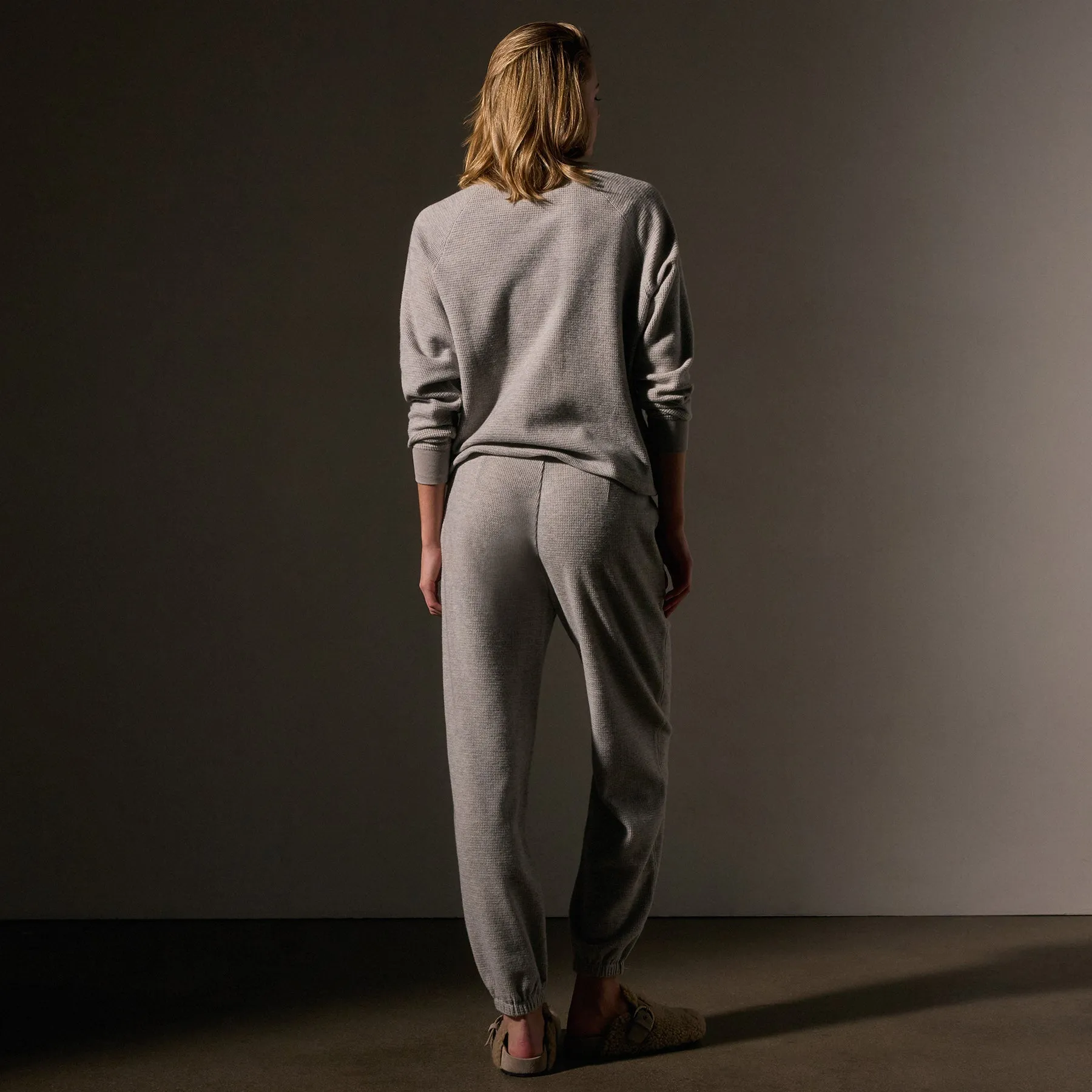 Brushed Thermal Sweat Pant - Heather Grey