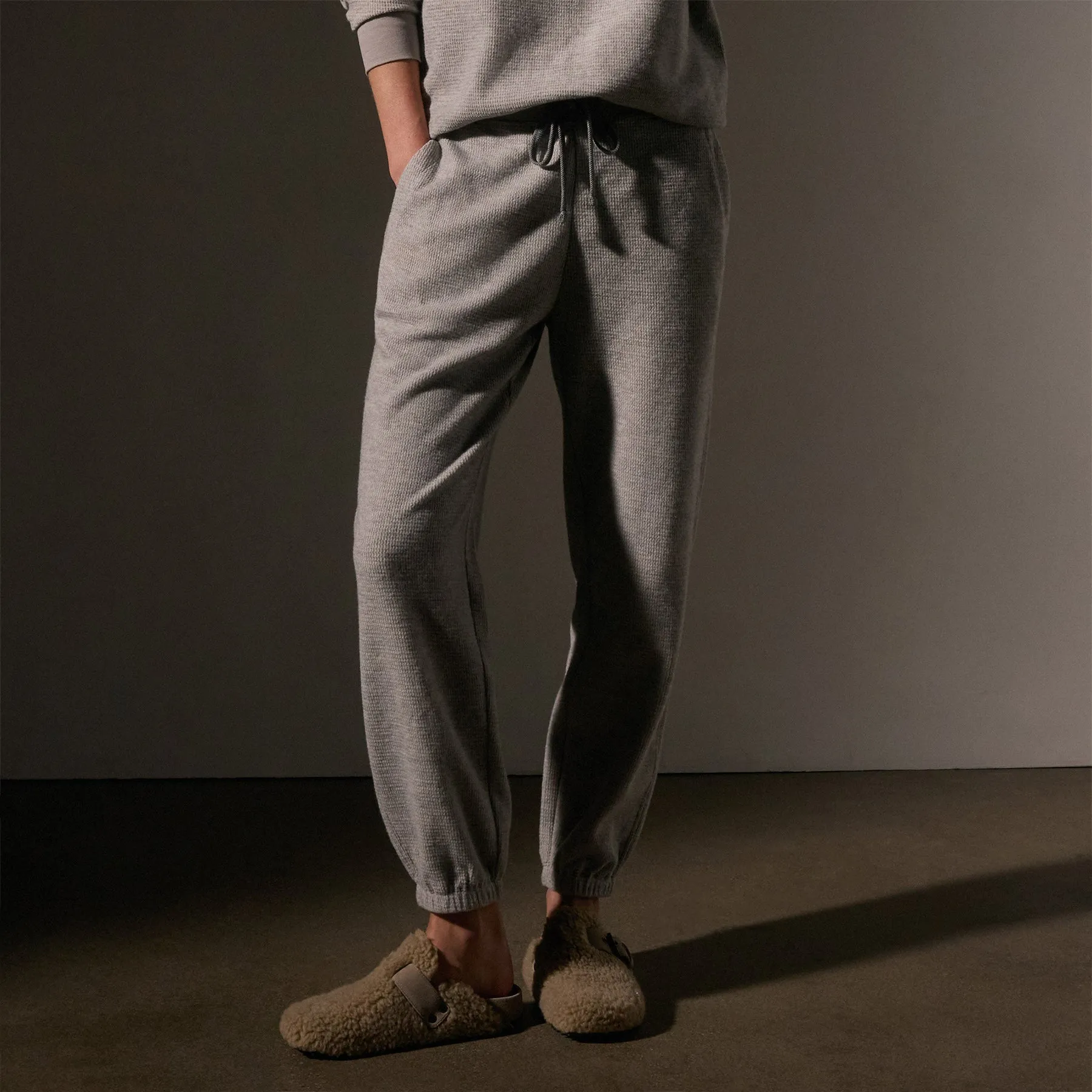 Brushed Thermal Sweat Pant - Heather Grey