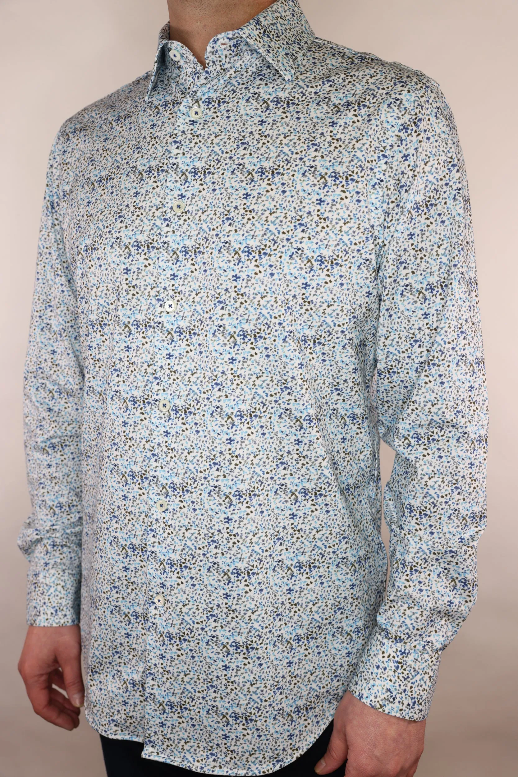 Bugatchi OoohCotton Stretch Abstract Print Shirt