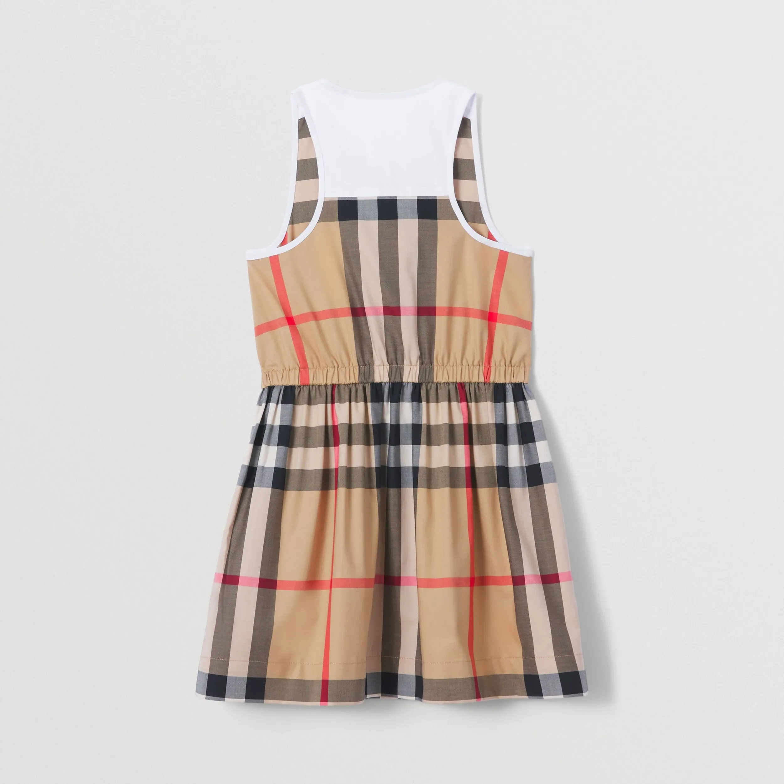 Burberry Sleeveless Check Stretch Cotton Dress