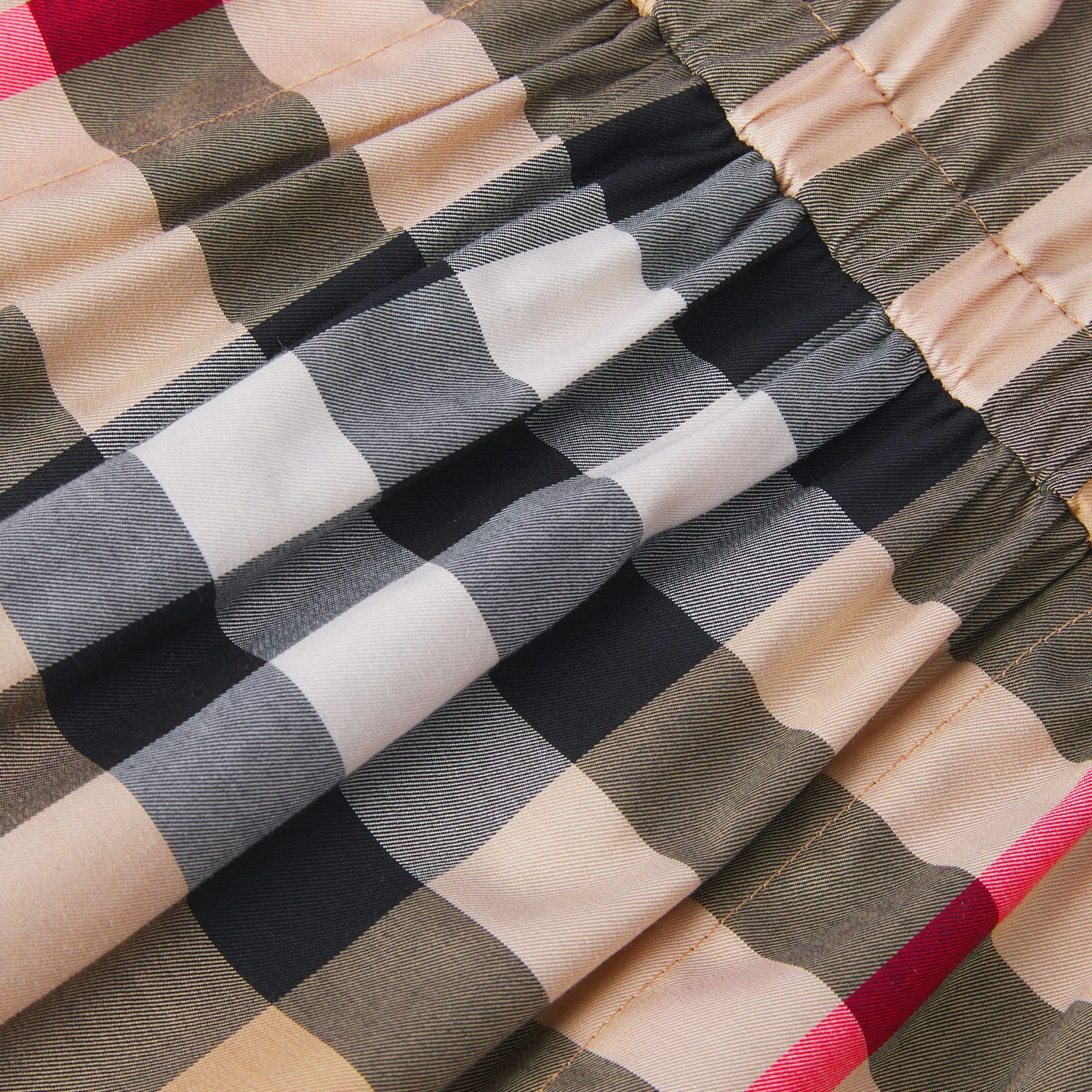 Burberry Sleeveless Check Stretch Cotton Dress