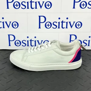 Buscemi Women's Tennis Lock Purple Trio Leather Sneakers SAMPLE