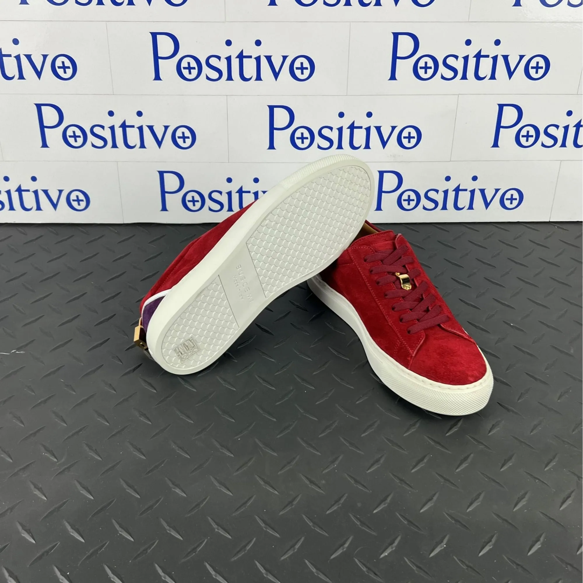 Buscemi Women's Tennis Lock Ramino Leather Sneakers SAMPLE