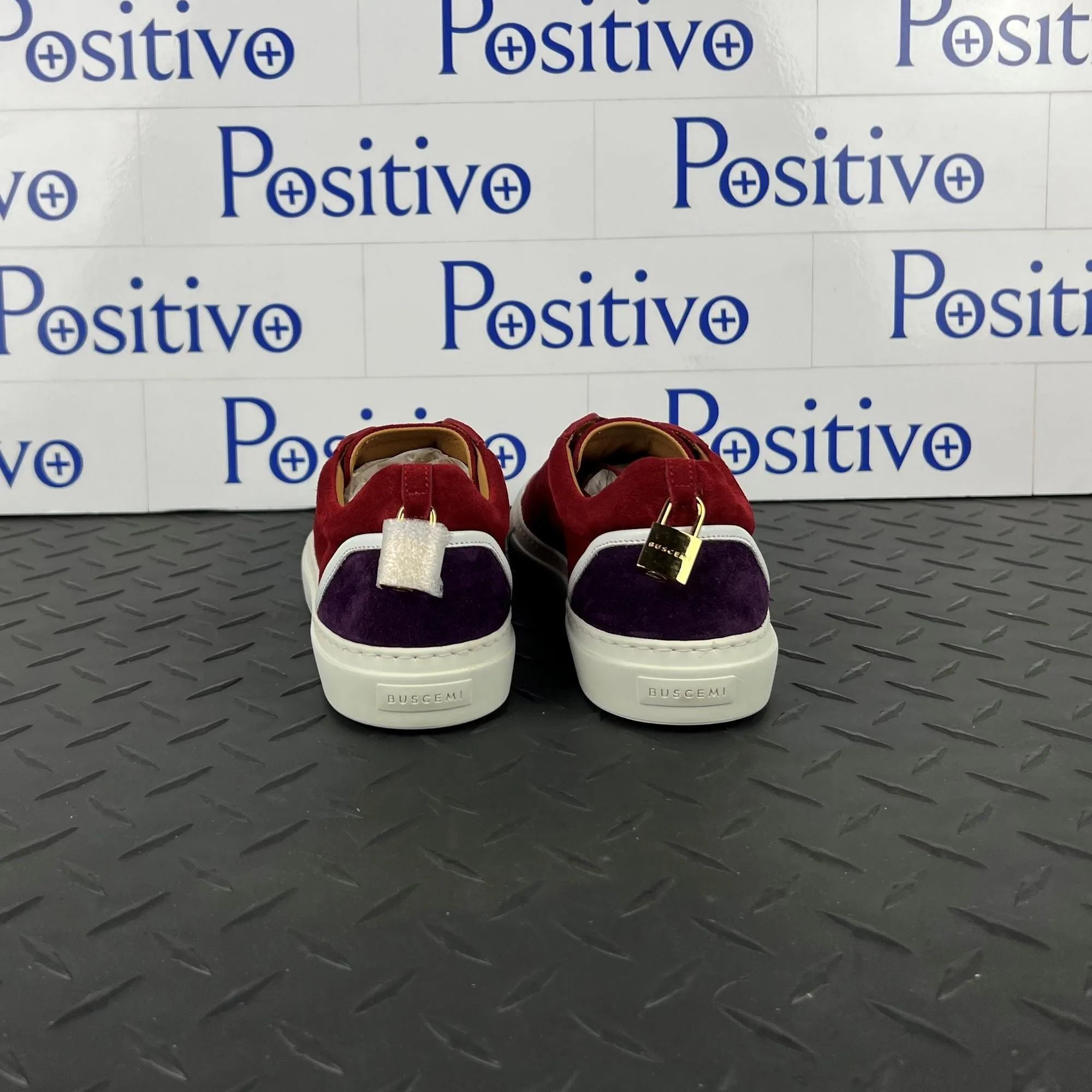 Buscemi Women's Tennis Lock Ramino Leather Sneakers SAMPLE