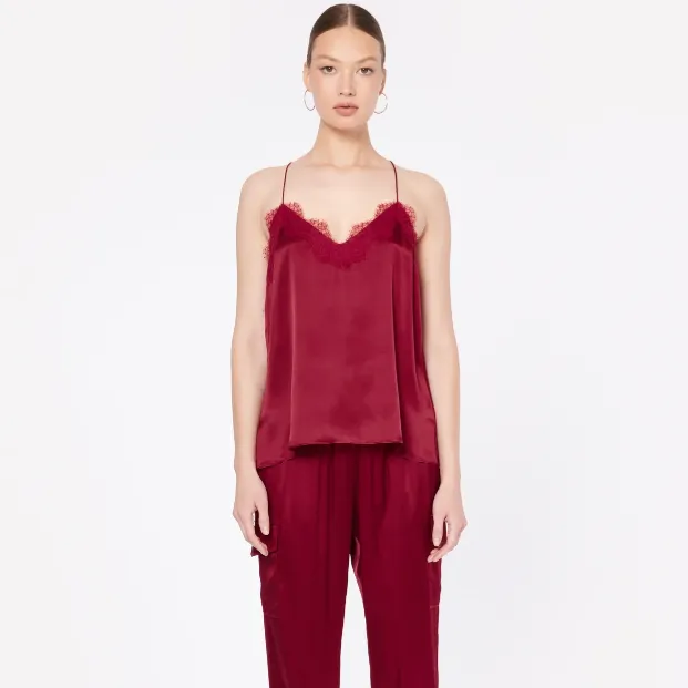 Cami NYC Racer Charmeuse Cami Mulled Wine