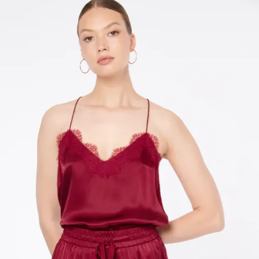 Cami NYC Racer Charmeuse Cami Mulled Wine