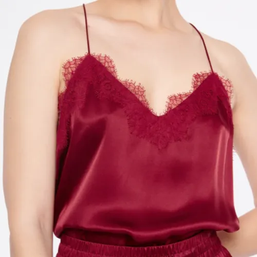 Cami NYC Racer Charmeuse Cami Mulled Wine