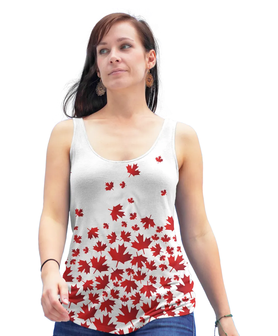 Canadian Maple Leaf Racerback Tank Top